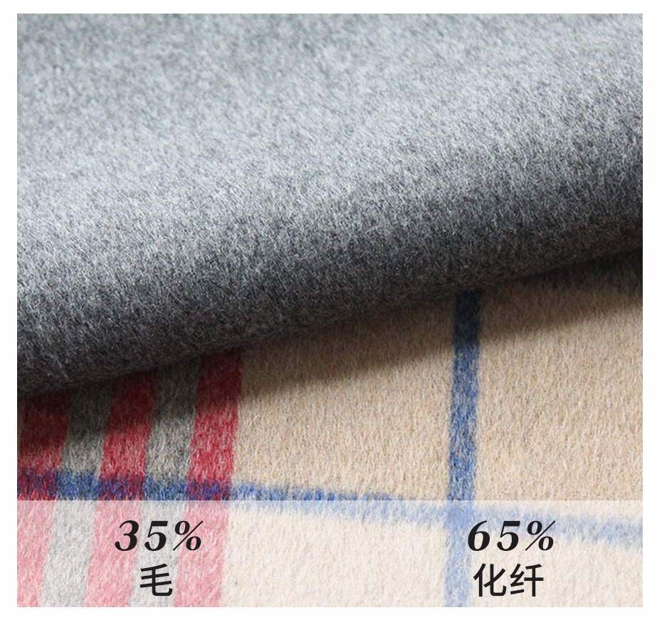 格子雙面呢面料34